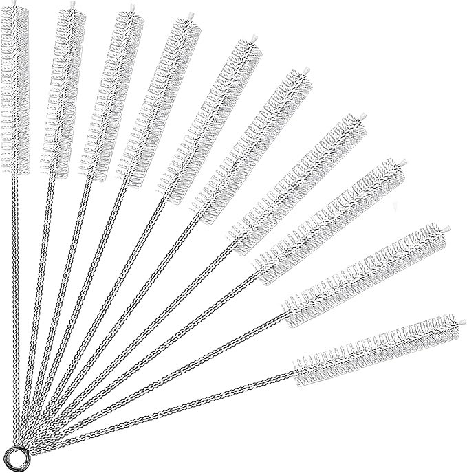 14-inch Straw Cleaner Brush Extra Long，Straw Brush Extra Long with 304 Stainless Steel and Nylon Bristles Straw Brush for Baby Bottles, Glass/Silicone Straws or Hummingbird Feeders.