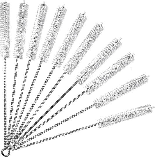 14-inch Straw Cleaner Brush Extra Long，Straw Brush Extra Long with 304 Stainless Steel and Nylon Bristles Straw Brush for Baby Bottles, Glass/Silicone Straws or Hummingbird Feeders.