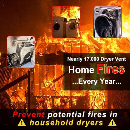 Upgraded Dryer Lint Vent Cleaner Kit: Flexible Vacuum Hose Attachment for Lint Removal |Universal Vacuums Deep Cleaning Brush for Clogged Ducts