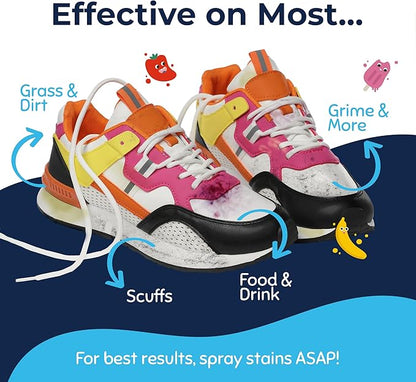 Miss Mouth's Messy Eater Stain Treater, Messy Steppers Shoe Cleaner & Portable Pens Bundle - Sneaker Cleaning Kit & Spot Remover Spray for Clothes