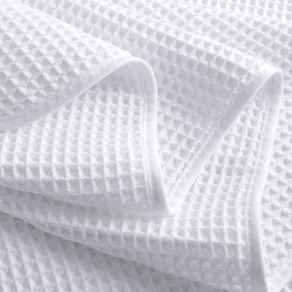 POLYTE 430 GSM Microfiber Oversize Quick Dry Lint Free Bath Towel, 60 x 30 in, 4 Pack (Waffle Weave)