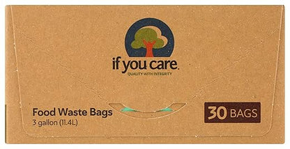 If You Care Compostable Trash Bags for Food Scraps, Kitchen Waste, Garbage – 30 Count, 3 Gallon – Certified Compostable, Non Plastic, Disposable