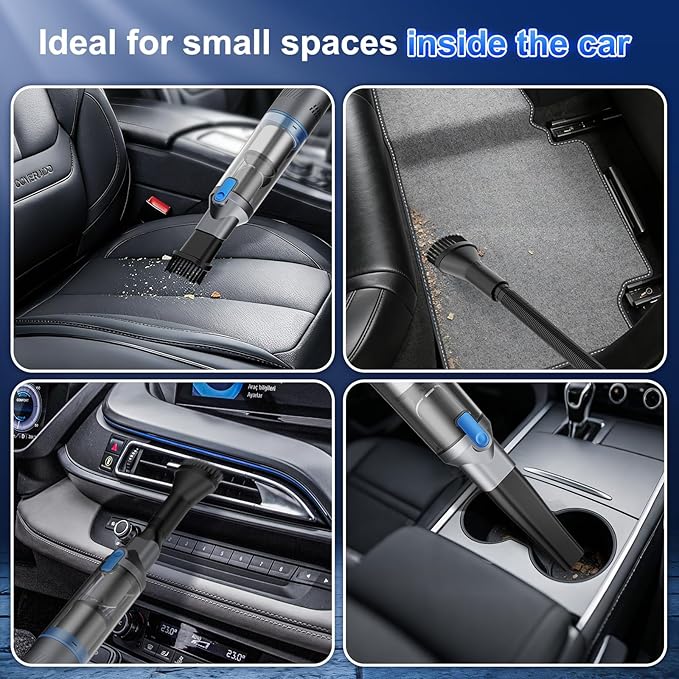 Handheld Vacuum Cordless Cleaner, Compact Powerful Suction And Long Runtime, Lightweight At 1.25lb, Rechargeable Portable Vacuum With One-Touch Empty, Car Accessories Hand Vacuum For Car Home Office