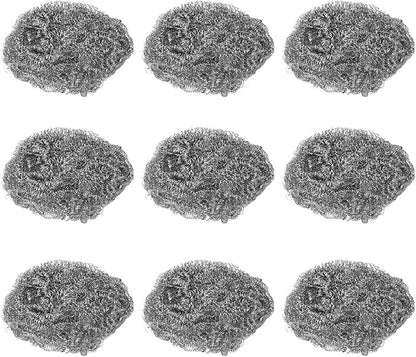 30PCS Stainless Steel Scrubbers, Cleaning Ball Scouring Pads for Kitchen Cookware, Heavy Duty Steel Wire Cleaning Balls for Pots Pans Dishes Tiles Ovens Sinks, Durable Rustproof Ki