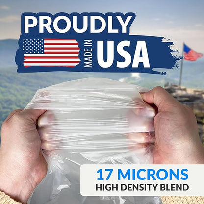 Reli. Easy Grab Trash Bags, 55-60 Gallon (150 Count) (Clear) - Star Seal Super High Density Rolls - Heavy Duty Can Liners, Garbage Bags, Bulk Bags - 50, 55, 60 Gallon Capacity (Pack of 2)