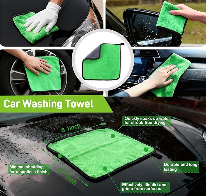 XINDELL Car Wheel Brush kit, 7PCS Tire Brush Set, Wheel Cleaner Brush, Soft-bristled Rim Cleaner Brush, Tire Shine Applicator Pad, Car Detailing Brushes, Wheel Brushes for Cleaning Wheels,Tires