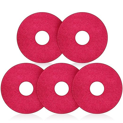 Teenyyou 5 Pcs 12" Cleaning Orbiter Pads Commercial Floor Buffer Pads Hardwood Floor Maintenance Scrubber Polisher Cleaning and Stripping for Orbiter Machine (Red)