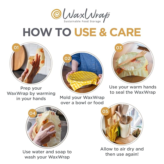 BAYU WaxWrap Beeswax Paper – 1.2M Beeswax Food Wraps – Organic Cotton Roll for Food Storage – Sustainable Eco-Friendly Plastic Alternative – Reusable and Durable – Adjustable Size