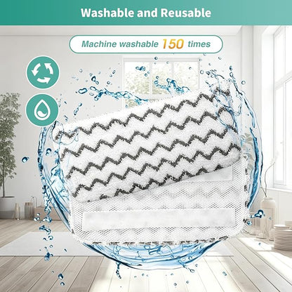 10 Pack Microfiber Steam Mop Replacement Pads for Shark S1000 S2001 S1000A S1000C S1000WM S1001C, Washable Reusable Super Absorbent Mop Pads Safe for All Floors