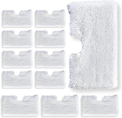 F Flammi 12 Pack Steam Mop Pads Replacement for Shark S3501 S3601 S3801 S3901 S2902 S3550 S3450 SE450, Reusable Washable Microfiber Pads for Shark Steam Pocket Mop, Double-Sided Cleaning Cloths