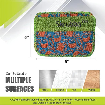 Wet-It Skrubba Non-Scratch Scouring Pad – European Scrubby Sponge for Kitchen Cleaning, Dishes, Pots, Pans, Glass & Cookware – Durable Reusable Pad (Kitchen)
