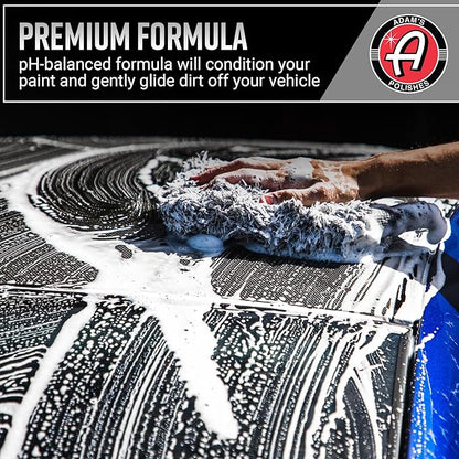 Adam's Car Shampoo 16oz, 2pk - pH Best Biodegradable Car Wash Soap for Foam Cannon, Spray Gun or Bucket - High Foam, Scratch-Free Auto Detailing for Cars, Trucks, RVs & Motorcycles