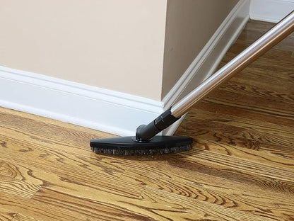 1.25" Hardwood Floor Vacuum Brush Attachment with Natural Horsehair Bristles - Includes 1-3/8" & 1.5" Adapters - Compatible with Shark, Miele, Hoover, Shop Vac, Eureka, Oreck