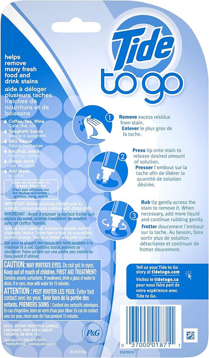 Tide to Go Instant Stain Remover Liquid Pen,Pack of 9