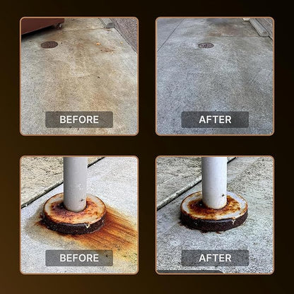 CAF Lift Pro Rust Stain Remover Concentrate for Concrete, Pavers, Brick, Tile and Grout, Outdoor Natural Cleaner Powder Makes 1 Gallon, No Scrub Rust Remover for Driveway, Patio and Asphalt Surfaces