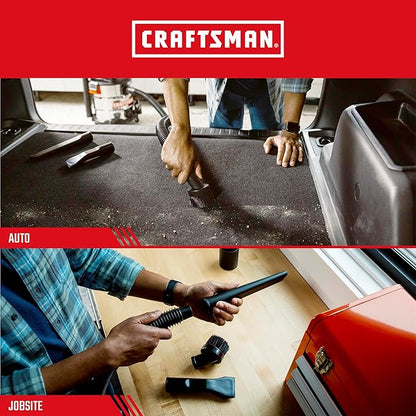 CRAFTSMAN CMXZVBE38662 1-1/4 in. Car Cleaning Wet Dry Vac Attachment Kit for Auto Detailing, Fits Most Vacs with a 2-1/2 in. Drum Inlet, Not Compatible with CMXEVBE17250 and CMXEVBE17678 Vacs