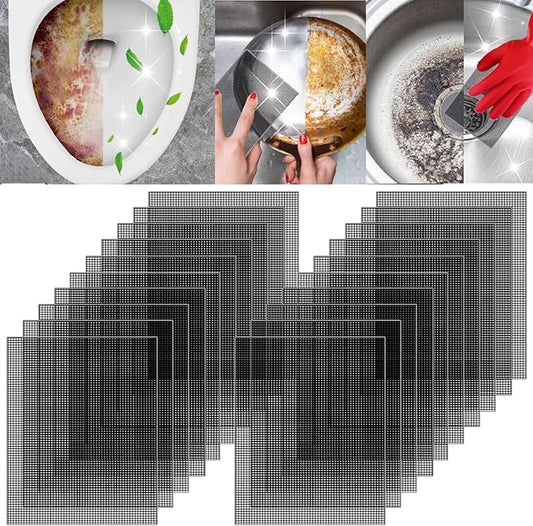 2024 New Upgrade Toilet Cleaning Screens Toilet Cleaner Hard Water 5.5 x 4 Inch Flexible Scrubbing Pads Remove Calcium Deposits Carbon Rust for Toilet Kitchen
