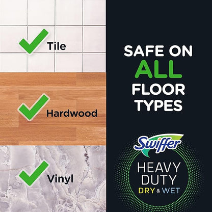 Swiffer Sweeper Heavy Duty Dry Multi-Surface Cloth Refills for Floor Sweeping and Cleaning, 20 count (2 Pack)