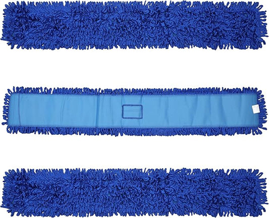 Kleen Handler 48 inch Microfiber Dust Mop | Extra Large Washable Commercial Mop Head Replacement, Pack of 3