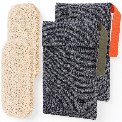4 Pcs Bars Soap Bags Exfoliating Soap Saver Bags Foaming Bar Mesh Sock Pouches Gentle Roughness Body Scrubbers for Use Baths Showers Senstive Rough Skin