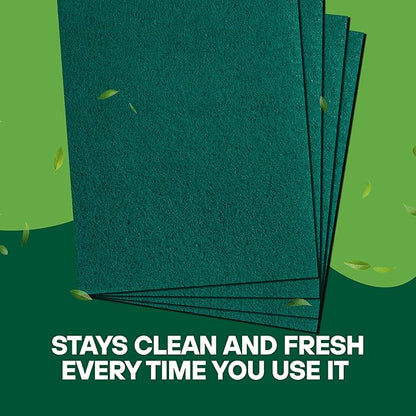 SCRUBIT Scouring Pad Roll - 19 FT Green scrubbing Pads Roll - Non Scratch Dish Washing Scrubbers - Abrasive and Heavy Duty Pot Scrubber Roll for Kitchen, Pots, Pans, Oven, and Grill 19 FT X 6" x0.3"