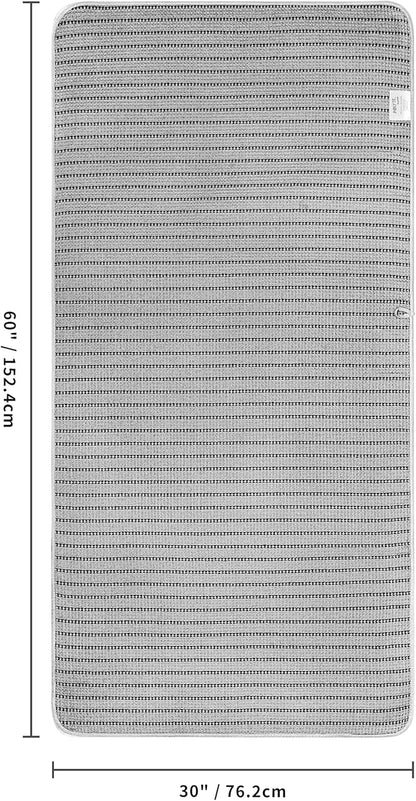 POLYTE 430 GSM Microfiber Oversize Quick Dry Lint Free Bath Towel, 60 x 30 in, 4 Pack (Waffle Weave)