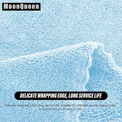MOONQUEEN Ultra Soft Premium Washcloths Set - 12 x 12 inches - 72 Pack - Quick Drying - Highly Absorbent Coral Velvet Bathroom Wash Clothes (Aquamarine)