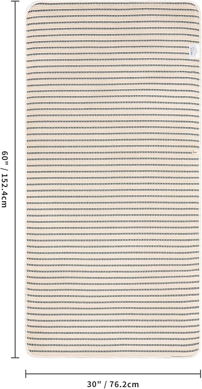 POLYTE 430 GSM Microfiber Oversize Quick Dry Lint Free Bath Towel, 60 x 30 in, 4 Pack (Waffle Weave)