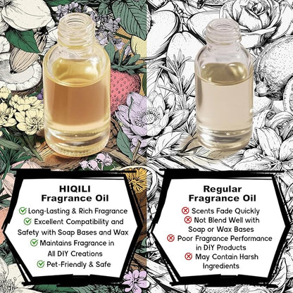 HIQILI Sunlit Embrace Fragrance Oil for Diffuser, Candle, Soap & Perfume Making, Floral-Woody Scent, Long Lasting Aroma - 5.07 Fl Oz