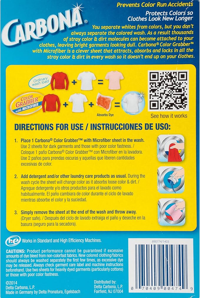 Carbona® 474 Color Grabber™ With Microfiber, 30 Pack