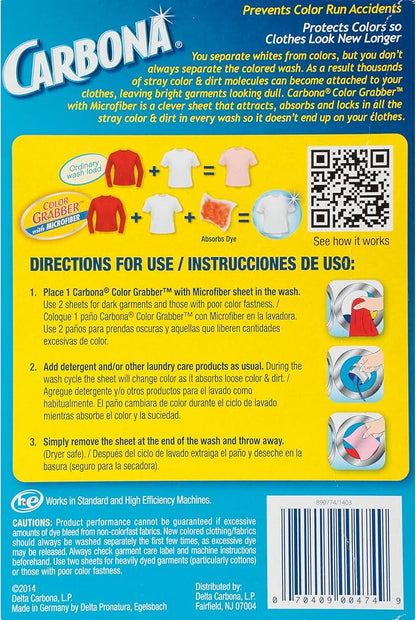Carbona® 474 Color Grabber™ With Microfiber, 30 Pack