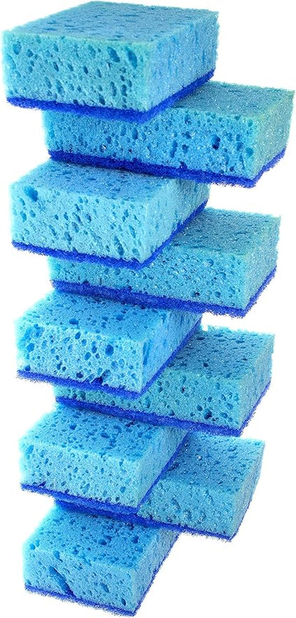 Blue Multi Use Scrub Sponges. Made in Europe. 9 Pack