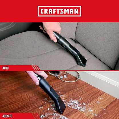 CRAFTSMAN CMXZVBE38690 1-1/4 in. Car Nozzle Wet Dry Vac Attachment, Industrial-Grade Shop Vacuum Accessory for Deep Automotive Cleaning, Fits 1-1/4 in. Hose Diameter