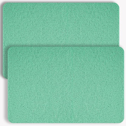 Hargiis Non-Slip Bathtub Mat, 2 Pack Anti Slip Shower Mat, Fast Drying Bathtub Mats, Foot Scrubber Mat, Anti Slip Mat for Tub, Floor, Bathroom, Kitchen, Home, Hotel (Light Green 24"×16"+24"×16")