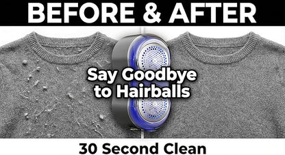 Dual-Head Electric Lint Remover & Fabric Shaver Defuzzer, Type-C Rechargeable, 6 Steel Blades, Remove Clothes Fuzz, Lint Balls, Pills