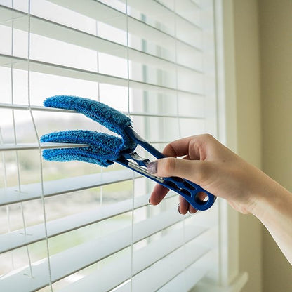 Extension Rod & Blue Extension Cobweb Duster Ultimate Dusting Kit - Extendable Reach 20 feet, Ceiling Fan Duster, Long Handle Aluminum Telescoping Pole, Webster Duster for Cleaning