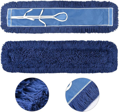 Matthew Cleaning 36'' Industrial Strength Cotton Dust Mop Refill Washable Replacement Heads for Residential & Commercial Use Fit Standard Dust Mop Frames, Hardwood, Laminate, Concrete Floors 1 Pack