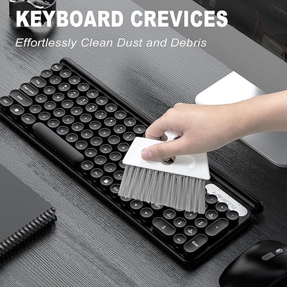 Mini Dustpan Brush Set Small Dustpan Broom Combo Set for Table Mini Dust pan with Brush Tiny Cleaning Sweeper for Car Desk Keyboard Drawer Pet Nest