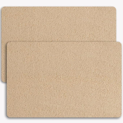 Hargiis Non-Slip Bathtub Mat, 2 Pack Anti Slip Shower Mat, Fast Drying Bathtub Mats, Foot Scrubber Mat, Anti Slip Mat for Tub, Floor, Bathroom, Kitchen, Home, Hotel (Beige 24"×16"+24"×16")