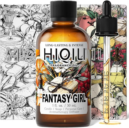 HIQILI Fantasy Girl Fragrance Oil for Candle, Perfume Making, Praline & Pomelo Scents, Long Lasting, Skin & Hair Care Products, Gifts - 1 Fl Oz