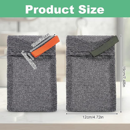 2PCS Bar Soap Pouch, Exfoliating Bath Sponge, Soap Bags, Body Scrubber Shower Sponge Loofah, Lathering Wash Bag for Body Washing, Deep Exfoliating, Travel with Quick-Dry Mesh