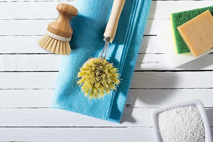 HIC Kitchen Vegetable Scrubber Dishwashing Brush, Bamboo with Non-Scratch Bristles