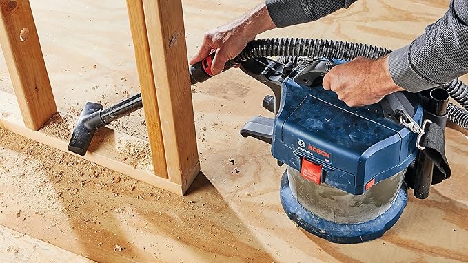 BOSCH GAS18V-3N 18V Cordless Wet Dry Vacuum, 2.6 Gallon Portable Shop Vac & Dust Extractor with HEPA Filter (Bare Tool)