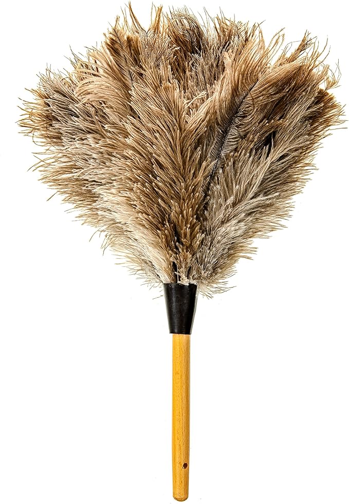 MG Royal Ostrich Feather Duster (Mini (14" Inch), Gray)
