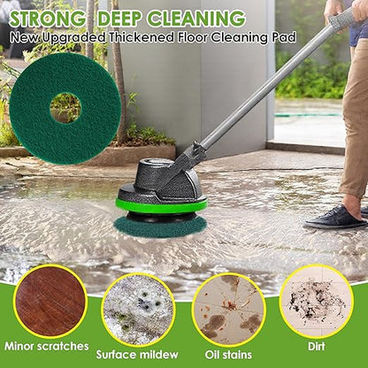 Potchen 3 Pack 12" Floor Machine Pads Compatible with Oreck Commercial 550MC Orbiter Scrubber Machine, Microfiber Carpet Bonnet, Floor Buffer Pad for Deep Cleaning Tile (Stripper & Bonnet & Buffer)