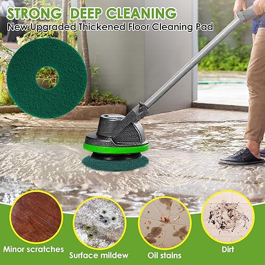 Potchen 6 Pack 12" Floor Machine Pads Compatible with Oreck Commercial 550MC Orbiter Scrubber Machine, Microfiber Carpet Bonnet, Floor Buffer Pad for Deep Cleaning Tile (Stripper & Bonnet & Buffer)