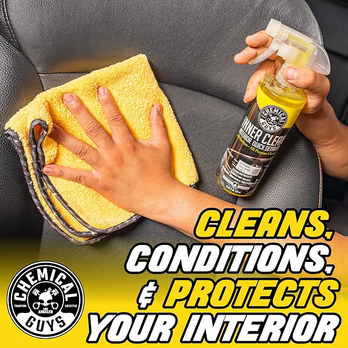 Chemical Guys SPI_663_1602 InnerClean Interior Quick Detailer and Protectant, Pineapple Scent, Safe for Cars, Trucks, SUVs, Jeeps, Motorcycles, RVs & More, 16 fl oz, 2 Pack