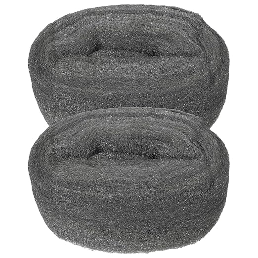 Levemolo 2 Rolls #0000 Fine Steel Wool Pads, Reusable Polishing and Cleaning Wire Wool for Rust Removal, Buffing Wood and Metal Surfaces, Flexible Abrasive Mesh for Industrial and Home Use