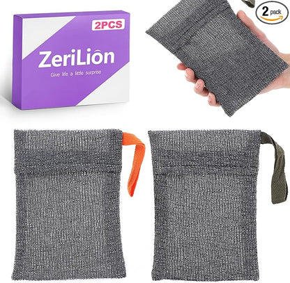 2 Pack Exfoliating Soap Saver Pouch | Foaming Mesh Bag and Body Scrubber for Bar Soap | Rich Lather Soap Sack for Shower