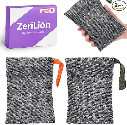 2 Pack Exfoliating Soap Saver Pouch | Foaming Mesh Bag and Body Scrubber for Bar Soap | Rich Lather Soap Sack for Shower